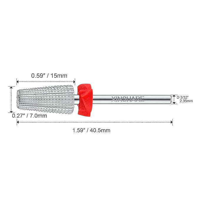 Nail Drill Bit Carbide 5 in 1 Multi-function Manicure Drill Bit 2 Way Rotate Use for Both Left and Right Handed, Fast Remove Acrylic or Hard Gel, Nail Drill Machine,Fine