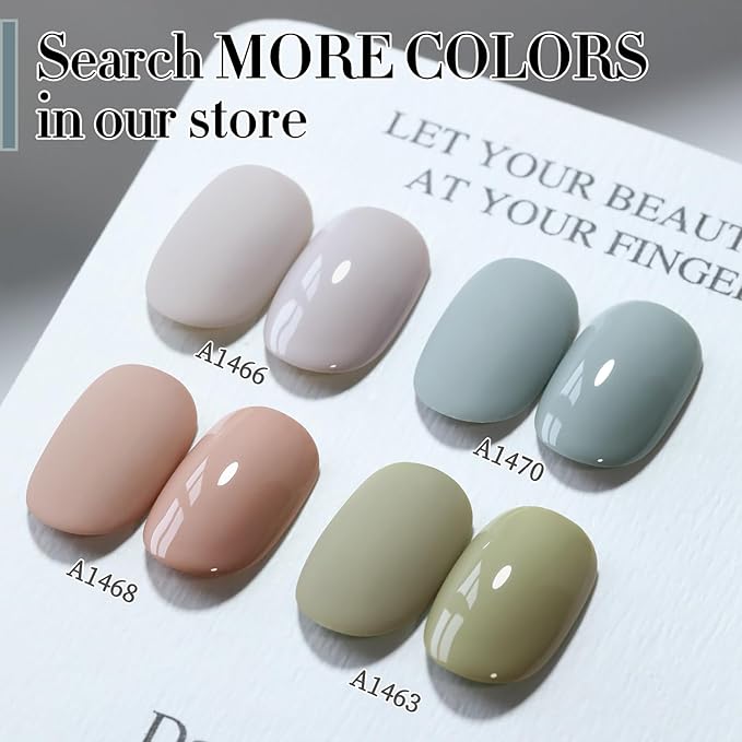 Double Rhythm Gel Polish 15ML Jelly Sheer Pastel Light Milky Color Pearl White Bottle 1 PC 0.5 OZ Full Size Nail Art Salon at Home (Milky Gray-D1464)