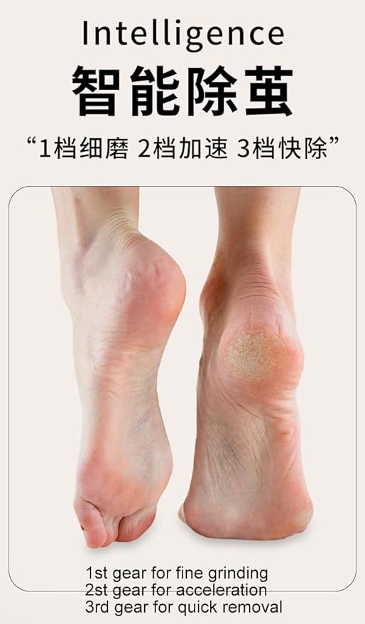 Electric Waterproof Callus Remover for Feet,3 Speed, Powerful Sander Grinder Pedicure Hard Dead Skin Remover. Rechargeable Portable Electronic Foot File Pedicure Kits.3 Rollers