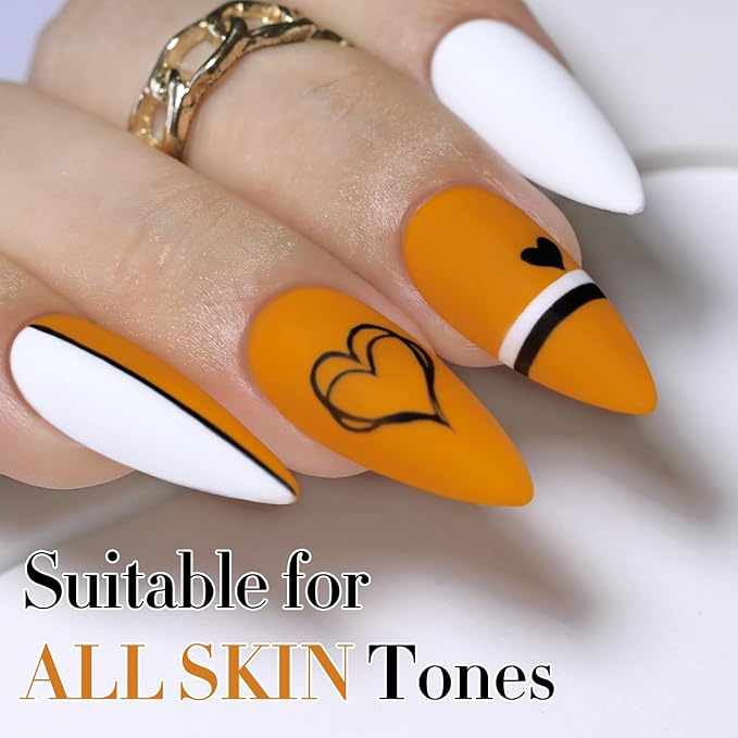 Double Rhythm Gel Polish 15ML Jelly Sheer Pastel Light Milky Color Pearl White Bottle 1 PC 0.5 OZ Full Size Nail Art Salon at Home (Ginger Yellow-D1098)