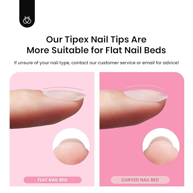 Beetles Tipex Instant Apex Nail Tips Kit, Stiletto Long, 224pcs 16 Sizes, with Tipex UV Nail Glue Mini Nail Lamp,Pre-Building Pre-Etched Strong Thicker Acrylic Nail Tips Set