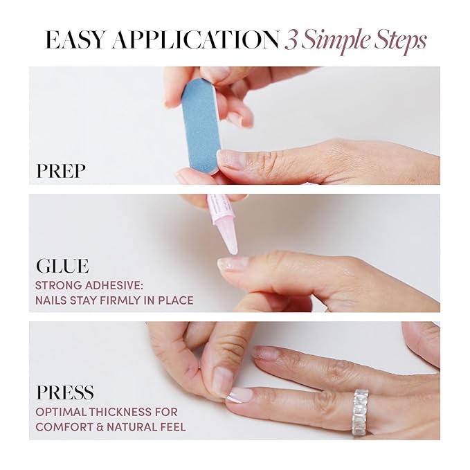 Glamnetic Press On Nails - Emerald Green | Opaque Cool Tone, Deep Emerald Green Short Almond Fake Nails, Salon Quality | 15 Sizes - 30 Nail Kit