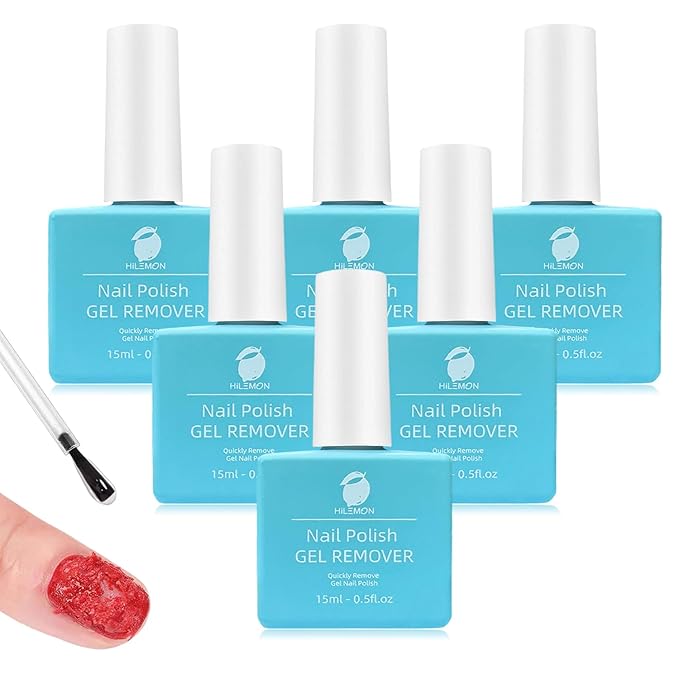Quick Gel Nail Polish Remover, Easy Remove Gel Polish in 3 Minutes, No Need Soaking or Wrapping, Gel Remover for Nails, 15ml 6PCS