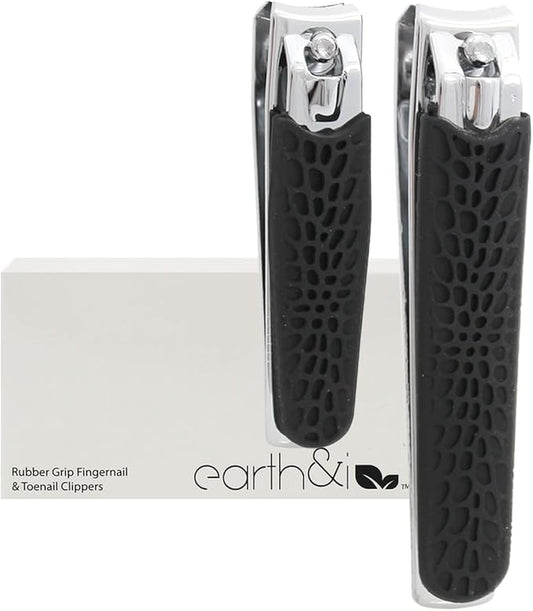 Best > Non-Slip < Stainless Steel Nail Clippers Set of 2, Large Toenail Clippers and Nail Trimmers, Toe Nail Clippers, Sharp Nail Clippers, Textured Silicon Handle to Prevent Slipping, Long Handle