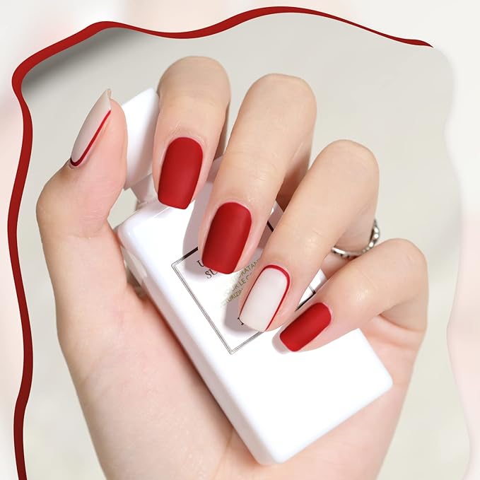 GAOY Ruby Red Gel Nail Polish, 16ml Soak Off UV Light Cure Gel Polish for Nail Art DIY Manicure at Home, Color 1154