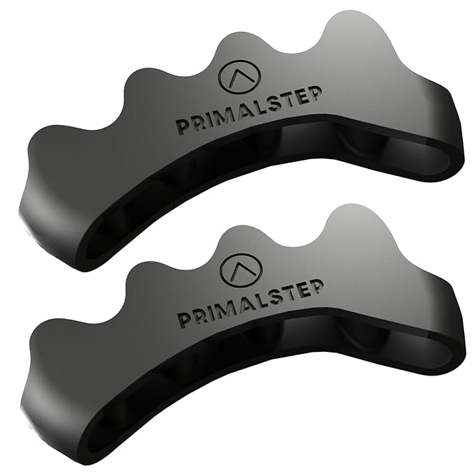 PrimalStep Toe Separators, Spreaders, Spacers, Straightener to Correct Toes for Men and Women, Bunion Corrector, Foot Pain, Plantar Fasciitis, Over 50% Thicker, XL