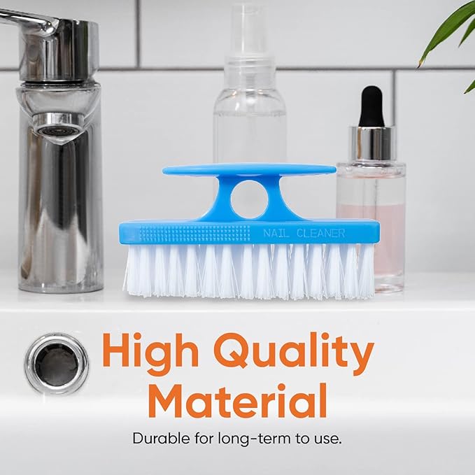 Nail Brush for Cleaning Fingernails, Nail Scrubber Brush, Toe Foot Hands Fingernail Brush Cleaner- Small Scrub Brush- All-Purpose Stiff Cleaning Brush (12 Pack, Blue)