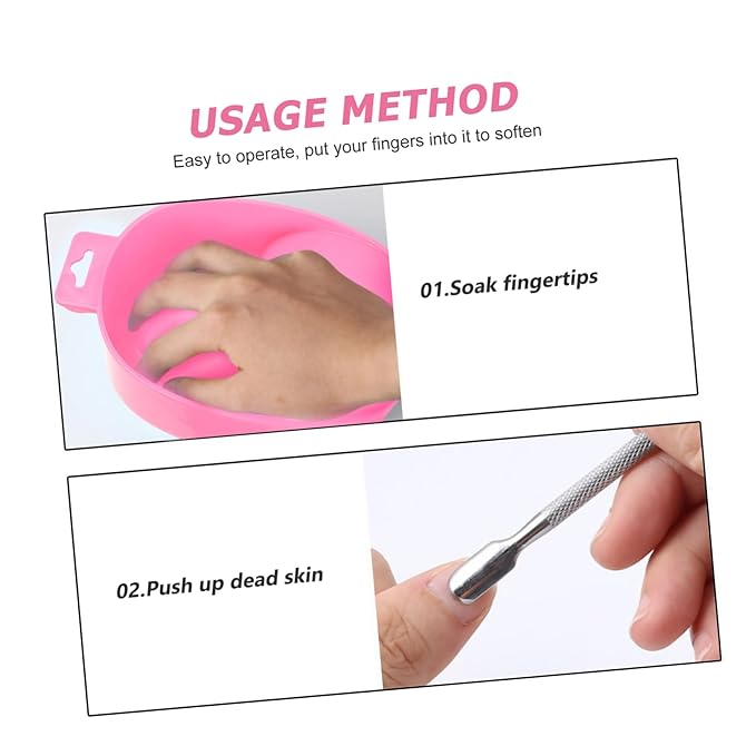 2pcs Nail Soaking Bowls for Manicure Spa Nail Art Tool for Soaking for Home Diy and Professional Use Comfortable Care