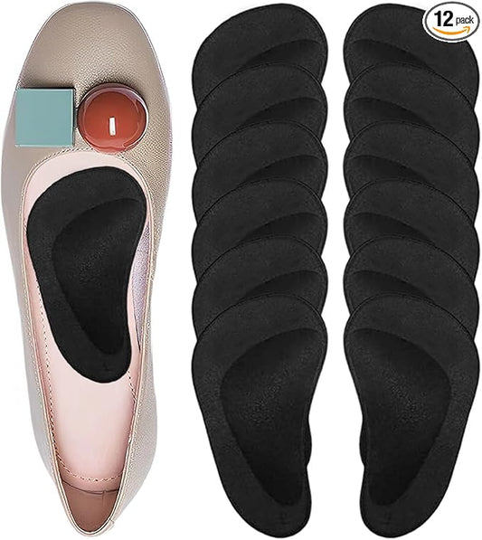 Correct-Position Gel Arch Support Insoles: Plantar Fasciitis & Flat Feet Relief, Adhesive Foot Pads for Pressure-Free Comfort- 6 Pairs