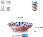 Selamica Porcelain 40oz Large Bowls 9 inch Big Pasta Salad Bowls, Microwave and - Image 2