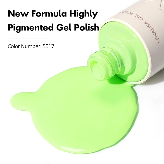 VENALISA Green Gel Nail Polish 1 Pcs 10ML Pastel Mint Green Gel Polish Soak Off Salon Manicure DIY at Home Nail Art For Girls Women