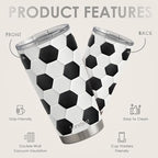 SANDJEST Soccer Tumbler 20oz Stainless Steel Insulated, Travel Coffee Cup - Image 2