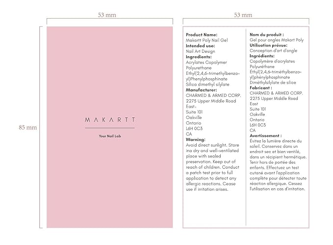 Makartt Poly Nail Gel, Hema-Free Builder for Extension, Coral Pink, 50 ML Poly Strengthener Hard Gels for Trendy Design-Long-Lasting and Easy to Use Manicure