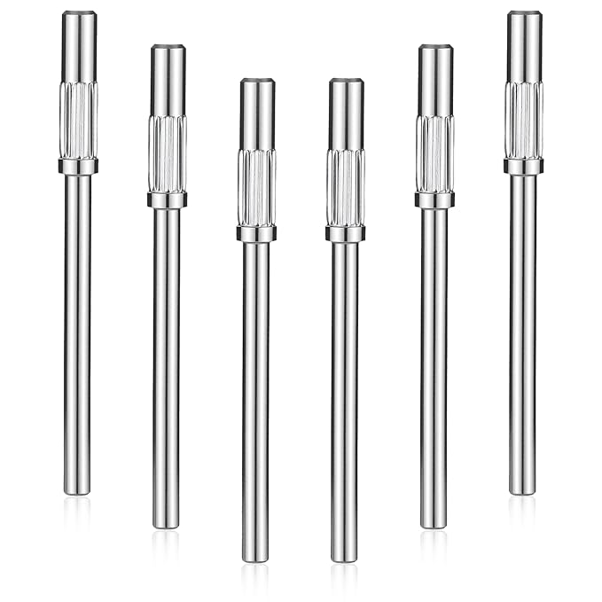 6 Pcs Mandrel Bits for Small Sanding Bands, 3.1 MM Mini Shank Nail Drills Bits for Electric Drill File Machine Mini Mandrel Nail Drill Bit, Manicure Accessory Acrylic Nails Manicure Pedicure
