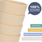 Wrova Wheat Straw Cups 6 PCS Good Alternative to Plastic Reusable Cups 12 oz - Image 7