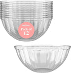 Prestee 12 Pack Clear Plastic Serving Bowls - 53 Oz Round Reusable and - Image 7