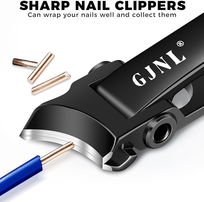 2025 Stocking Stuffers Gifts for Men, Toenail Clippers for Men Thick Nails, Heavy Duty Very Sharp Ingrown Nail Clippers Christmas Xmas Presents for Girls, Black