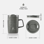 Ideus 16 oz Insulated Stainless Steel Coffee Mug - Image 6