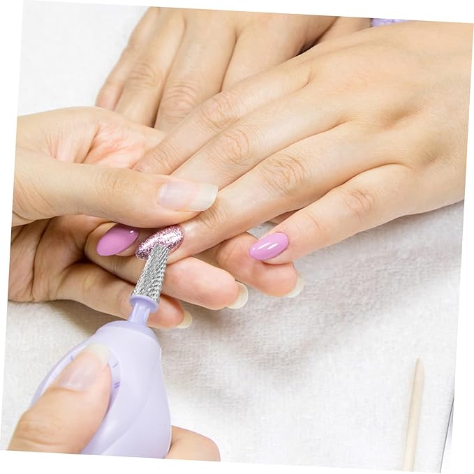minkissy Tungsten Carbide Nail Polishing Grinding Head Manicure Accessory for Natural Artificial Nails for Gel Removal Safe and Replacement Tool