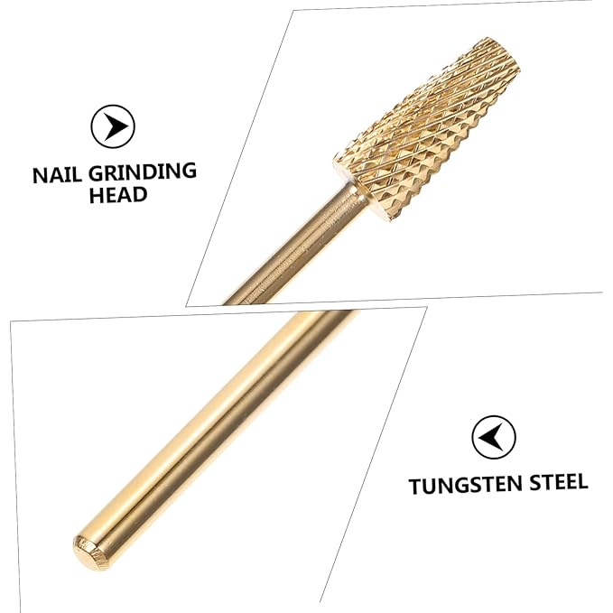 minkissy 2pcs Nail Art Polishing Grinding Manicure Grinding for Nail Care Suitable for Professional and Home Use Tungsten Material Easy to Use