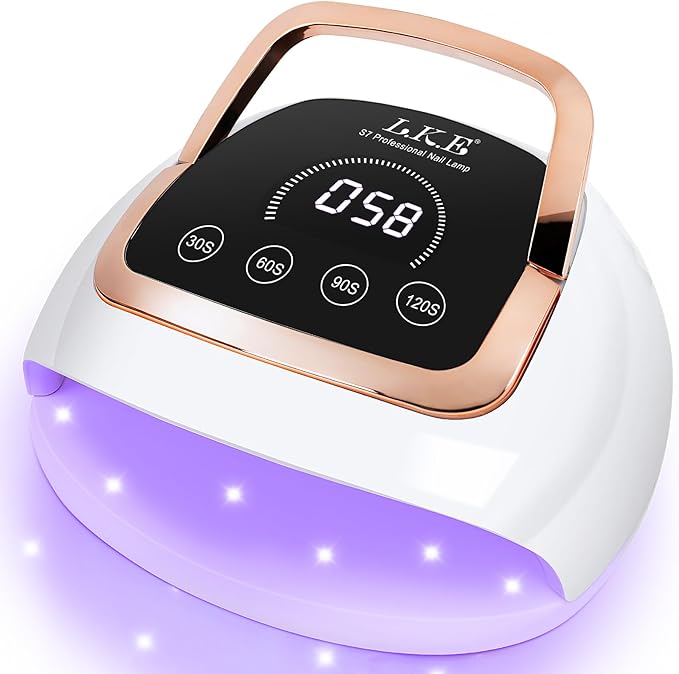 Wisdompark 268W UV LED Nail Lamp, Nail Dryer for Gel Polish, 4 Timers Curing Lamp Professional Nail Light, 66Pcs Uv Beads and Automatic Sensor (Black)