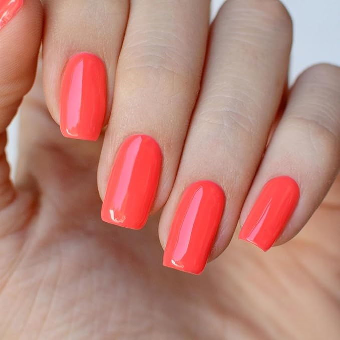 PINK MASK Gel Color Nail Polish Red John 15ml / o.5 oz - UV/LED Gel Polish, Non Wipe, Long Lasting, Soak Off Formula