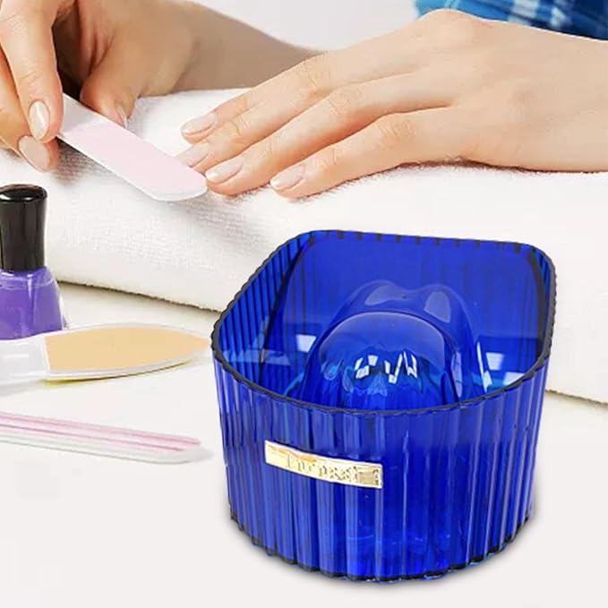 Generic Nail Soaking Bowl, Soak Off Gel Polish Remover Bowl Nail Soak Tray Compact Soak Off Bowls for Acrylic Nails for Nail Cleaning Home And Salon, Blue