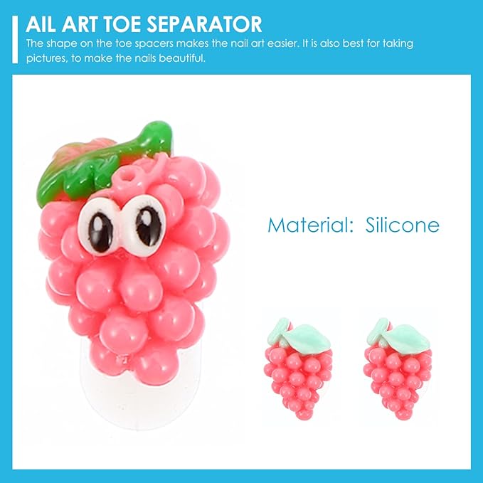 24pcs Toe Separators for Nail Art Creative Spacers for Use Toe Protectors to Avoid Nail Polish Rubbing