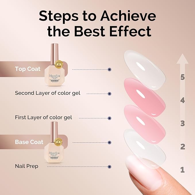 MelodySusie Hema Free Gel Top Coat,Hema Free,Hpma Free,Tpo Free,No Wipe,Soak off UV LED Drying,Long Lasting Gloss Shiny 15ML
