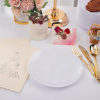 100pcs White Plastic Plates for Party - Image 8