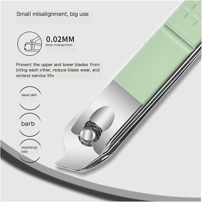 16-Piece Nail Clipper Set Stainless Steel Nail Clippers Tool kit Home Manicure Nail Art Dead Skin Removal Tool(Green)