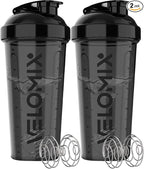 VELOMIX 2 Pack 28oz Protein Shaker Bottle by VELOMIX