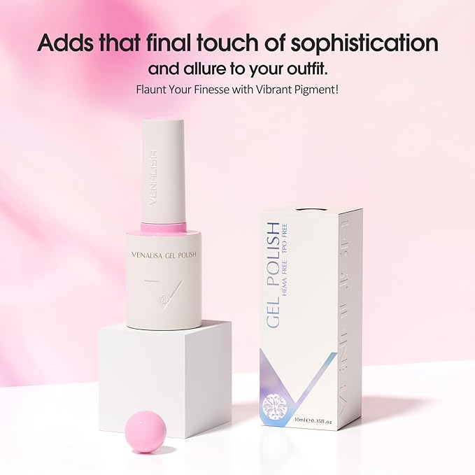 VENALISA Pink Gel Nail Polish 1 Pcs 10ML Soak Off UV Gel Salon Manicure DIY at Home Nail Art For Girls Women