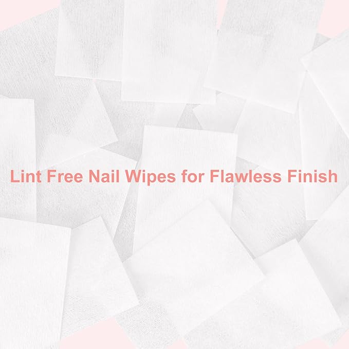 270 Pcs Lint Free Nail Wipes – Professional No Lint Nail Pads for Gel Nail Polish Removal, Acrylic, Dip Powder & At-Home Manicures – Essential Nail Prep Wipes for Flawless Nails
