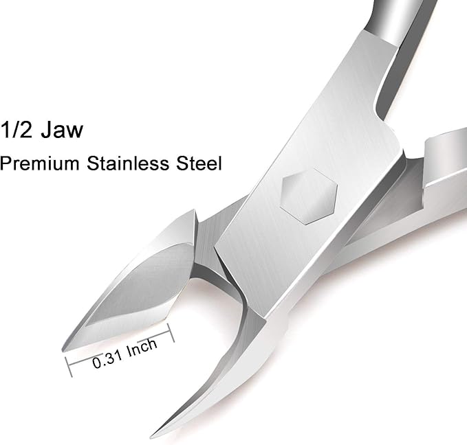6 Packs Cuticle Trimmer with Pusher - Professional Stainless Steel Cuticle Nippers Cutter Clippers and Cuticle Remover Manicure Tools for Fingernails Toenails (silver)