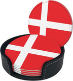 Danish Flag Coasters for Drinks - Image 2