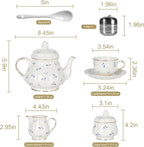 Sweejar 23 Pcs Floral Tea Sets - Image 3