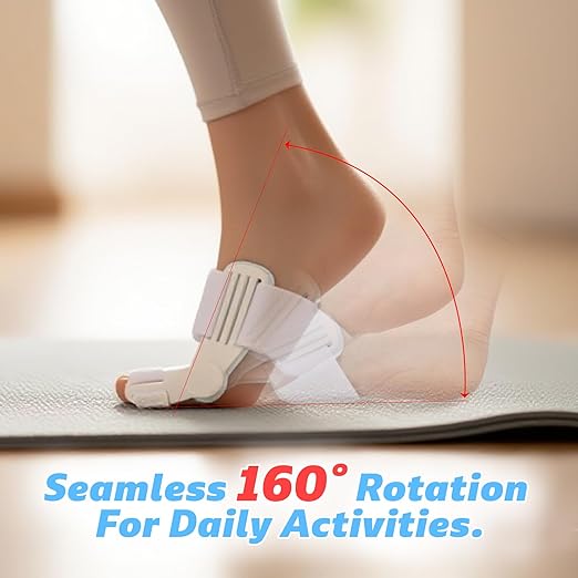 Bunion Corrector With Silicone Inner Pad for Women Men Big Toe Orthopedic Bunion Splint for Hallux Valgus Pain Relief Hammer Toe Straightener for Day Night Support-1 White(Free 2 Bunion Sleeves)