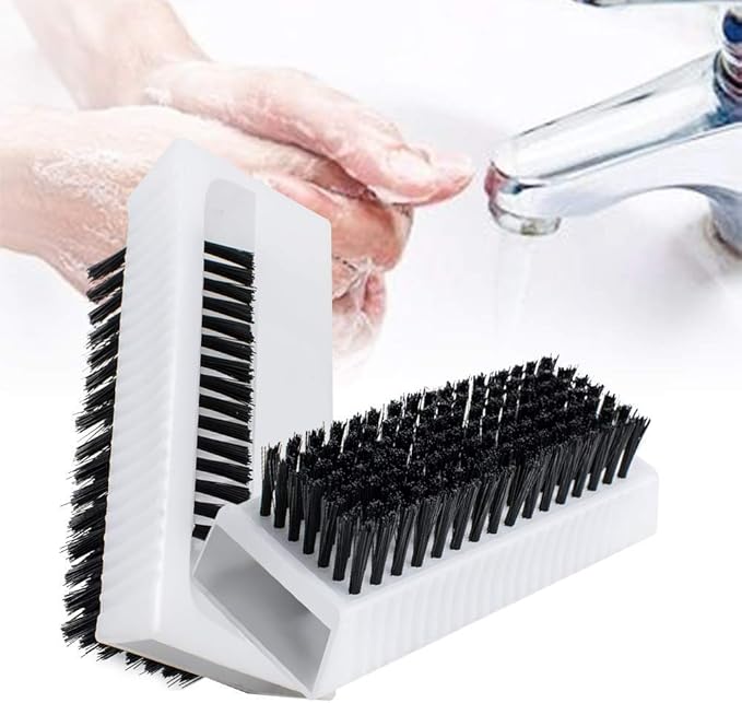 2PCS Surgical Scrub Brushes for Hands Non-Disposable Sterile Hand Scrubber Double-Sided Nail Brushes with Nail Cleaner Hand and Nail Cleaning Brush Stiff Bristle Fingernail Brushes Nail Scrub Brushes