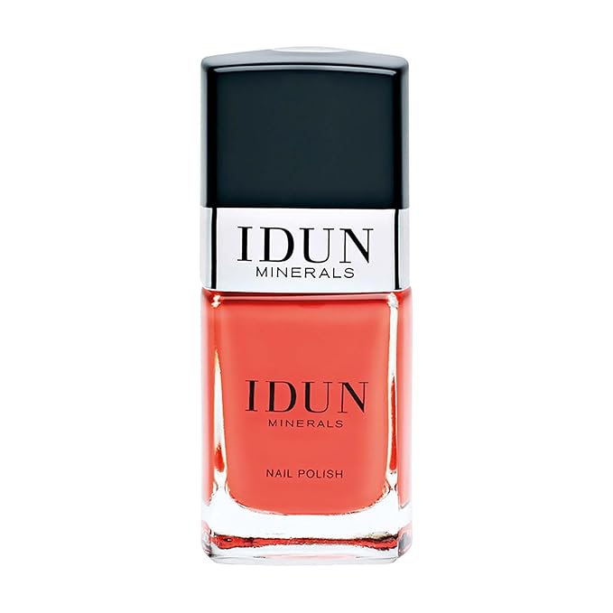 IDUN Minerals Nail Polish - Infused With Vitamins And Sweet Almond Oil - Prevents Cracking And Protects Nails - Even Lacquered Result - Karneol - 0.37 Oz, Orange, (I0108539)
