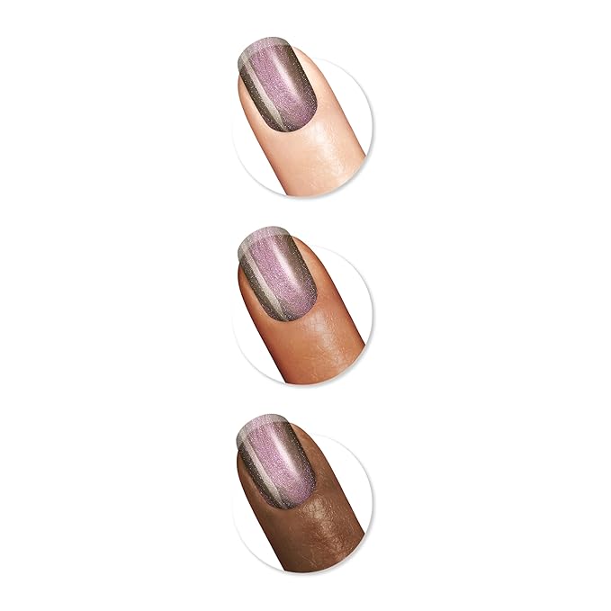 Sally Hansen Insta-Dri Galactic Nail Polish | Quick Dry, Long Lasting, Streak-Free Shine | | Semi-Opaque, Shimmery | 113 Milky Slay | Iridescent Brown Purple Nail Color