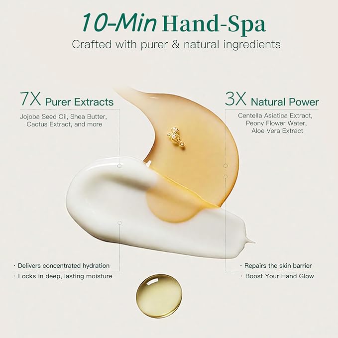 Apuree Anti Aging Hand Mask Gloves: 10-Minute Repair& Extra Moisture (5*30g)| for Severely Dry & Cracked Hands | Luxury Home SPA & 7 Peptides Collagen| All Skin Types| Vegan & Cruelty Free| Gift Set