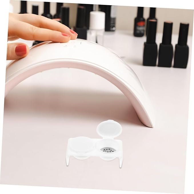 Nail Art Bowl Soaking Dish Double Cup Acrylic Nails Dappen Dish Lid Manicure Brush Cup