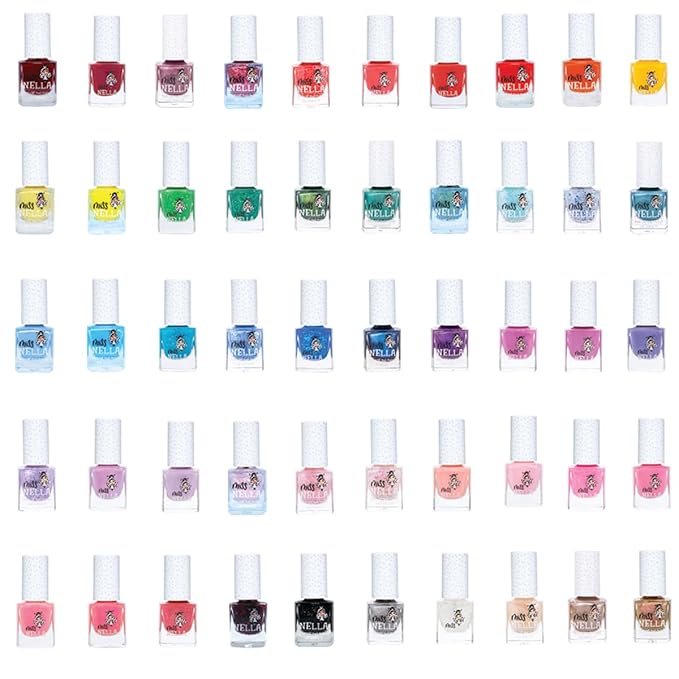 MISS NELLA SECRET DIERY – Safe- Special dark plum Nail Polish for Kids, Non-Toxic & Odor Free Formula for Children and Toddlers, Natural Water Based for Easy Peel Off