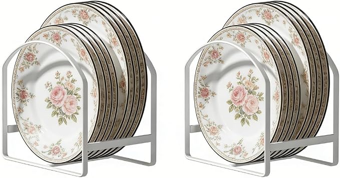 2 Pack Kitchen Plate Holder Organizer by LINFIDITE