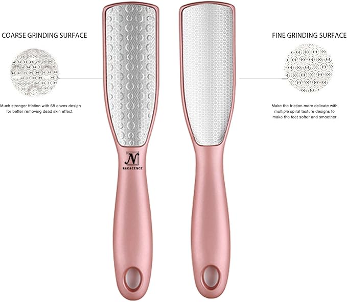Foot File,Foot Scrubber Dead Skin Double Sided Foot Scraper Rasp Callus Remover, Pedicure Foot Scrubber Grater,Foot Heel Craper for Cracked Heels, Foot Grater Shaver Scraper for Callus Removal 2pcs