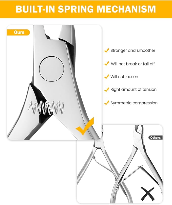 BEZOX Cuticle Trimmer with Pusher - Salon Quality Cuticle Clipper with Cuticle Pushers, Super Sharp Cuticle Cutters and Dual-End Nail Pushers Cuticle Stick, Professional Manicure Tools