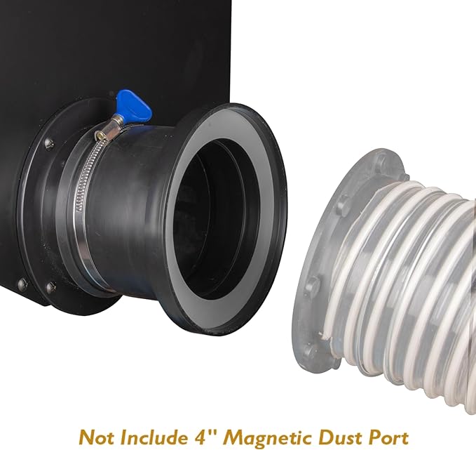 O'SKOOL Magnetic Dust Collection (4" Dust Collection Steel Port W/Built-in Rubber Cuff)