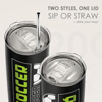 SANDJEST Soccer Tumbler 20oz Stainless Steel Insulated, Travel Coffee Cup - Image 5