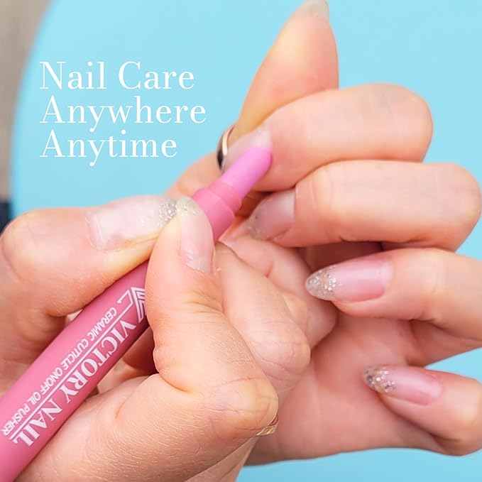 1PCS Ceramic Cuticle On/Off Oil Pusher Cuticle Pusher